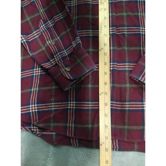 Brooks Brothers Shirt Mens XL Red Plaid Flannel Cotton Button Down Regent - Picture 4 of 9